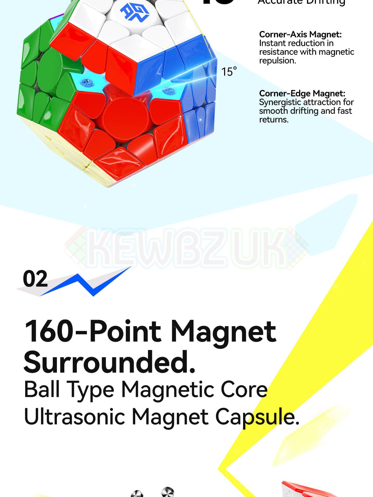 GAN Megaminx V2 (Magnetic, Maglev, UV, Ball-Core)