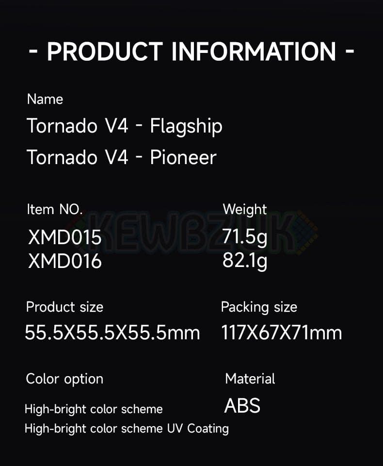 QiYi XMD Tornado V4 3x3 Magnetic - Pioneer UV